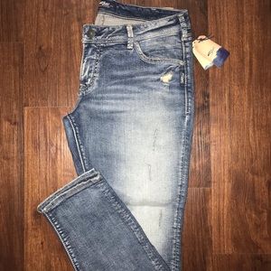 NWT Silver Boyfriend Jeans